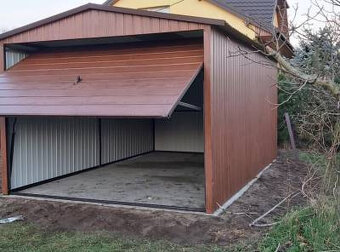 Plechová garáž 3x4 m, sedlová střecha SUPERLINE. - 6
