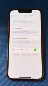 iPhone 13 mini 128GB Red, krásný stav s krabičkou - 6