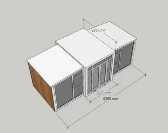 Mobilní kontejnerový dům 6x3m, 6x6m, 6x9m, 6x12m - 6