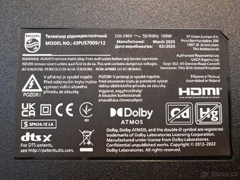 Led smart TV Philips, 108cm - 6