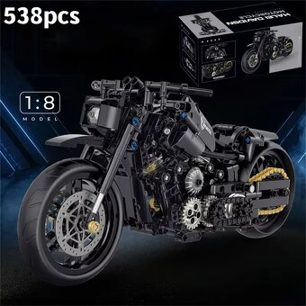 Stavebnice motocyklu Harley, kompatibilní s LEGO - 6