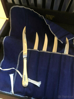 Stříbrné příbory 925, USA, krabička na příbory, Anglie, ne 8 - 6