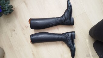 Vysoké kožené boty - 6
