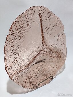 Pavel Pánek, tác, talíř, sklo vzor ,Juta', 30cm, pošta 79.- - 6