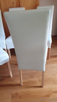 Béžové jídelní židle - 6