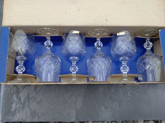 Broušené skleničky Claudia - Czechoslovakia - 6