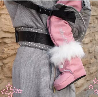 ESITO Softshellové capáčky Snow růžová/bílá; dvojčata - 6