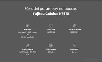 Fujitsu Celsius H7510 8.Jádro Core i9-10885 RTX3000 32GB 1TB - 6