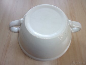 VELKÁ STARÁ ZADĚLÁVACÍ MÍSA S UŠIMA - 28 cm - 6