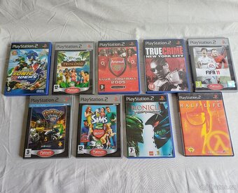 PS2 s příslušenstvím volant pedály,46 originál her - 6
