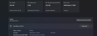 Herní PC ryzen 5 5500/ 16gb/ rx5700xt/LCD MONITOR - 6
