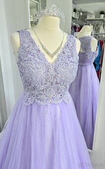 NOVÉ plesové šaty KRAJKOVÉ TŘPYTIVÉ - 6