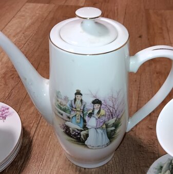 Vintage čínský porcelánový čajový servis - 6