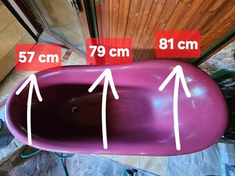 Retro volně stojící vana s mosaznými nohami - 6