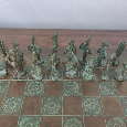 1960s Alberto Giacometti Inspired Brutalist, Bronzové šachy. - 6