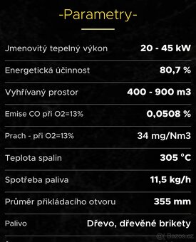 Kamna fire bull 20-45kw nejsilnější na trhu - 6