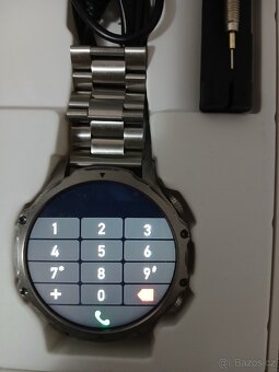 Chytré hodinky kovový a silikonový pásek - 6