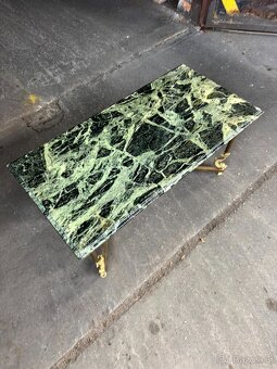 Konferenční zelený mramorový stůl (132033) - 6