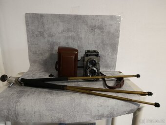 Starý fotoaprát Flexaret automat + kož.obal + stativ - 6