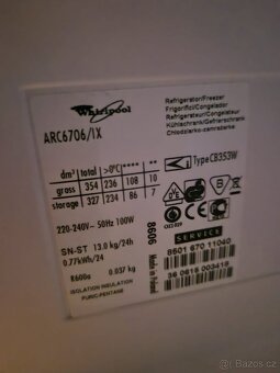 Vysoka lednice s mrazakem Whirlpool - 6