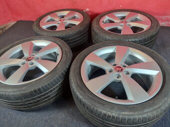 ALU disky originál Škoda 5x100 R17 s letními pneu 225/45 R17 - 6