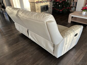 Kožené gauče s látkovými potahy - 6