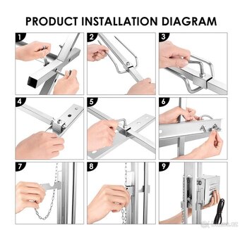 Rotační gril  s motorem a stojanem - 6