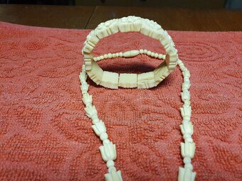 Slonovina - náhrdelník, náušnice, náramek - 6