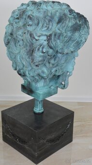 Bronzová socha - Medusa na mramoru - XXL - 98 cm - 6