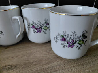 Retro hrnky -květiny,nepoužité - 6