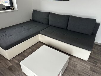 Rohová rozkládací sedací souprava - 6