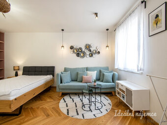 Pronájem bytu 1+kk, Černomořská, Vršovice, 21900 Kč/měs, 40 - 6