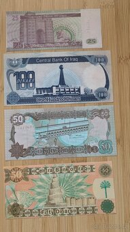 Různé bankovky Cuba, Irák - 6