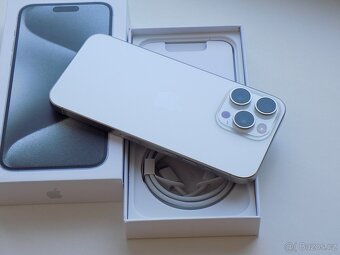 APPLE iPhone 15 Pro MAX 256GB Bílý titan - ZÁRUKA - TOP STAV - 6