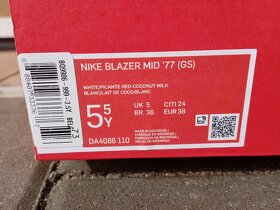 Nike blazer mid 77 GS white picante red - 6