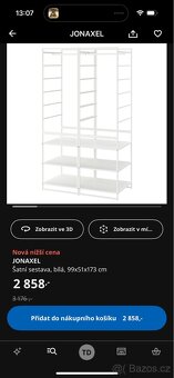 Ikea Jonaxel šatní systém - 6