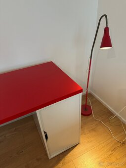 Psací stůl červený ikea - 6