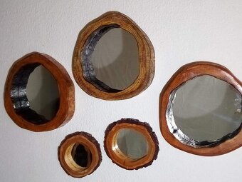 Nástěnné designové zrcadlo ve dřevě - 6
