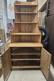 Rohová skříň Ikea Leksvik mořidlo antik - 6