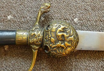 Starožitný lovecký / myslivecký tesák - 6