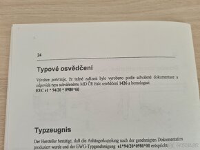 NOVÉ Štítky, typové osvědčení tažného Octavia 1 - 6