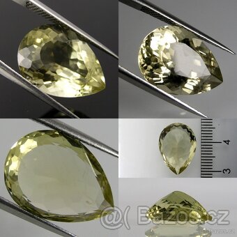 Křišťál-Křemen- kapka, modif. bril. - 9,39 ct. - 6