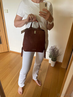 Hnědý vyšívaný elegantní batoh se vzorem mandal Desigual - 6
