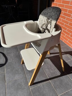 Rostoucí židle STOKKE STEPS bílá, nohy dub OAK - 6