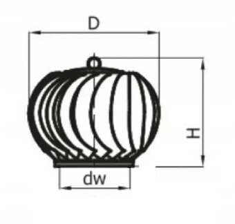 Komínový ventilační nástavec hliníkový otočný - 6