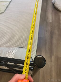 Černá kovová postel/pohovka - 6