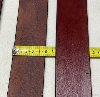 Westernový zadní podbřišníkový řemen kožený červený - 6