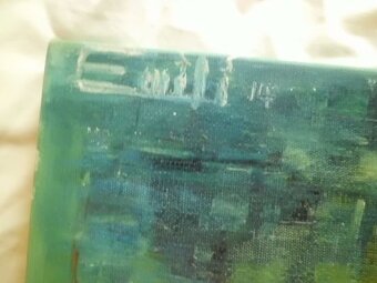 Zajímavý Obraz - Abstraktní Umění -OLEJ - Obličej - Signován - 6