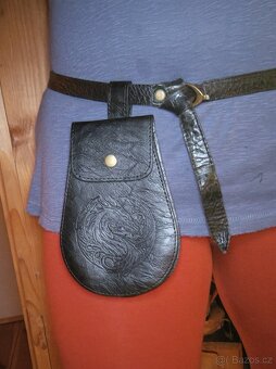 Kožená kapsa na opasek LARP 2x - 6