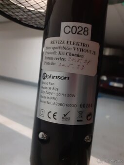 Prodám vícerychlostní výškově nastavitelný ventilátor-ODVEZU - 6